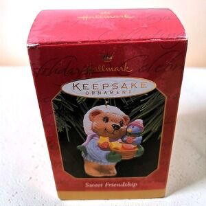 Hallmark Keepsake Sweet Friendship Bear Penguin 1999 Vintage Ornament New in Box